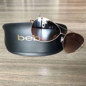 Bebe rose gold "Ignitor" aviator sunglasses